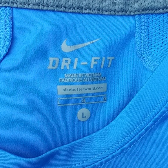 Nike kids Blue and Black DRI-FIT Tee Sz L - Picture 4 of 4